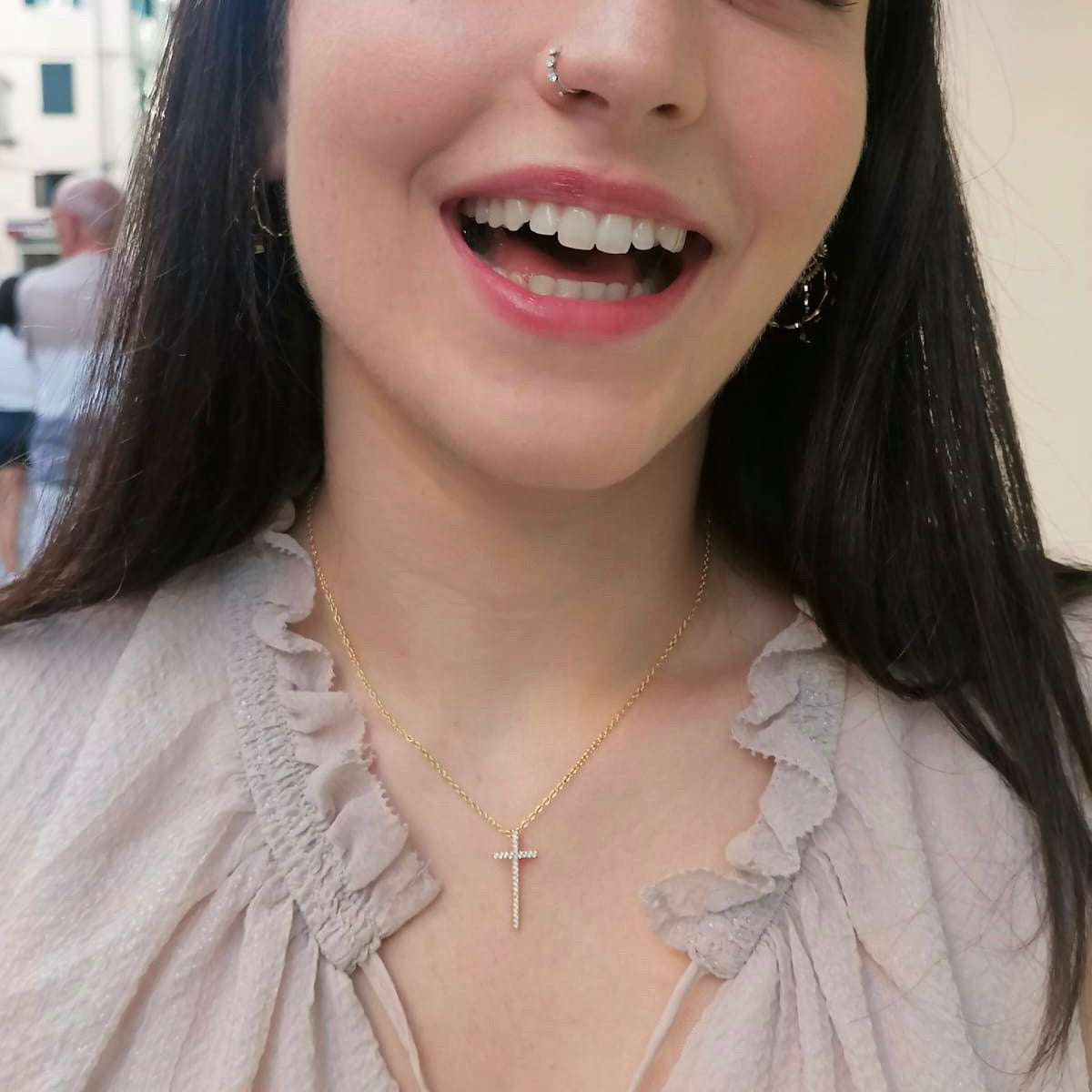 Collana croce dorata