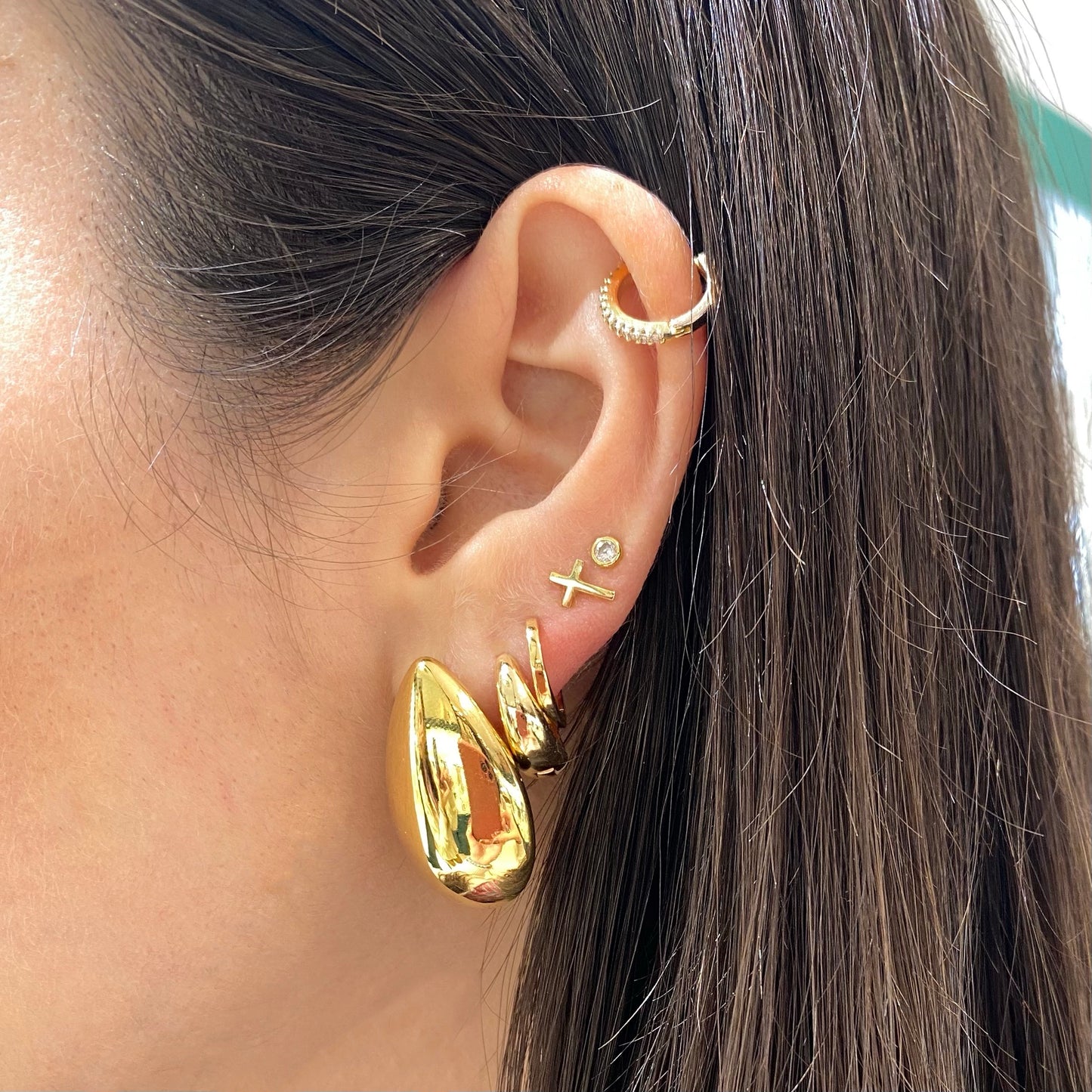 Orecchini Goccia piatta