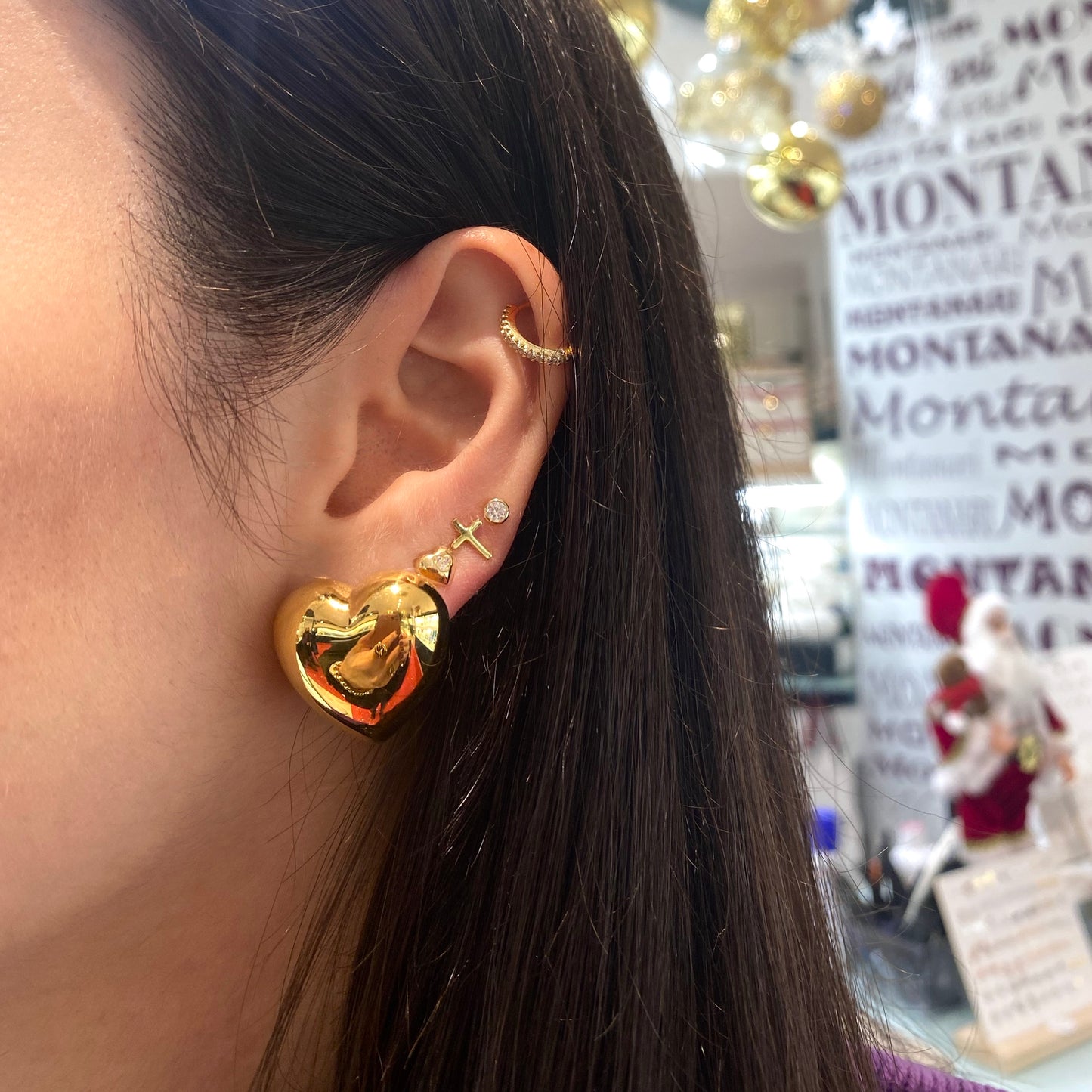 Orecchini cuore microfusione