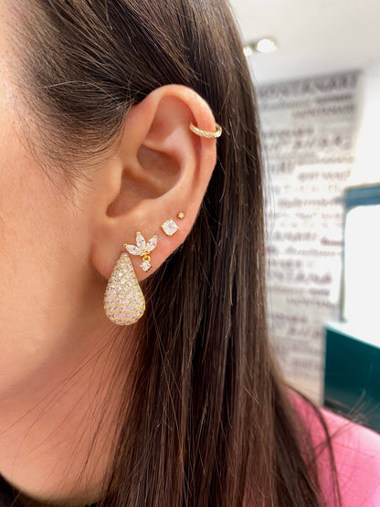 Orecchini goccia con zirconi