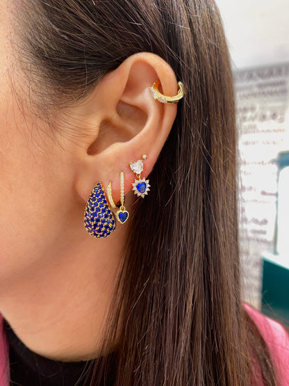 Orecchini goccia con zirconi