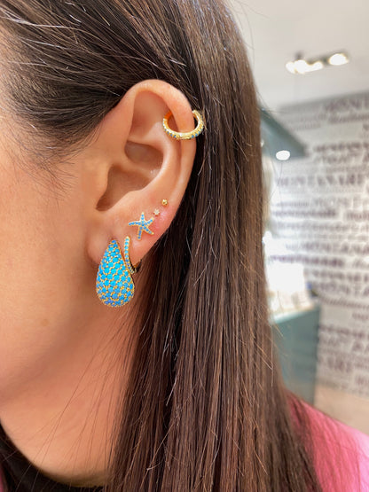 Orecchini goccia con zirconi