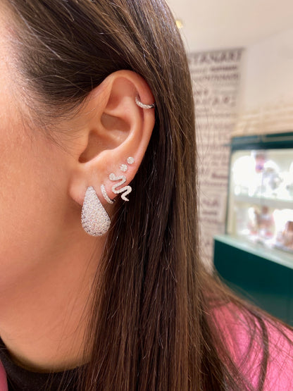 Orecchini goccia con zirconi