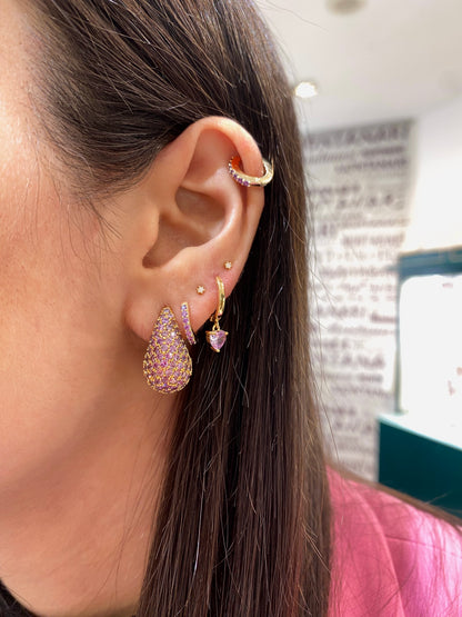 Orecchini goccia con zirconi