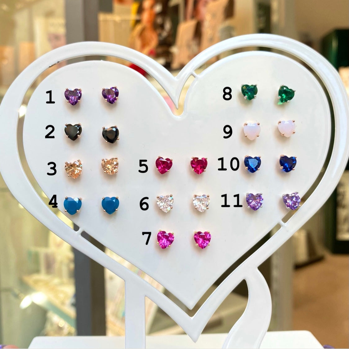 Orecchini Cuoricino punto luce